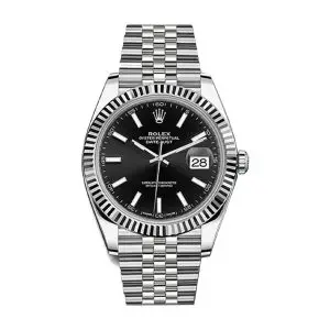 Buy Rolex DateJust Black Dial Stainless Steel 41MM Swiss Replica