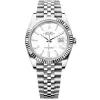 Rolex Datejust 41 White Dial Silver Jubilee Bracelet
