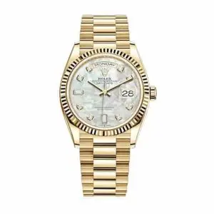 Rolex Day Date 128238 Yellow Gold Mother Of Pearl Dial Replica