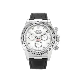 Rolex Daytona White Dial Black Rubber Strap