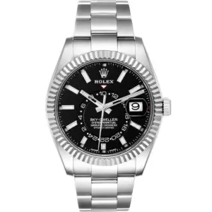 Rolex Sky Dweller Black 42mm Dial Steel Mens Watch