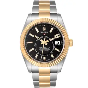 Rolex Sky-Dweller Yellow Gold 42mm Dial Steel Mens Watch