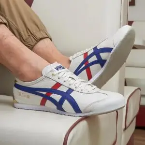 ASICS MEXICO 66 WHITE BLUE RED METALLIC