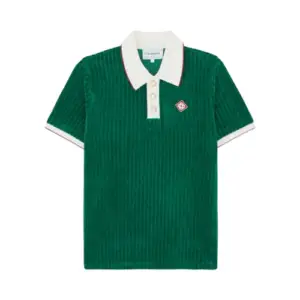 CASABLANCA Velour Polo Shirt