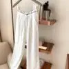 CHANEL Cute Print Straight Leg Casual Pants for Women