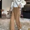 CHANEL High Waist Loose Men's Wide Leg Pants