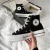 Converse Chuck Taylor Platform High Top – Black Canvas Sneakers