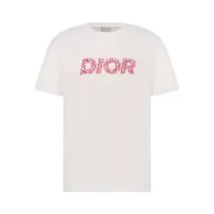 Dior Italic corail, coupe relax T-shirt