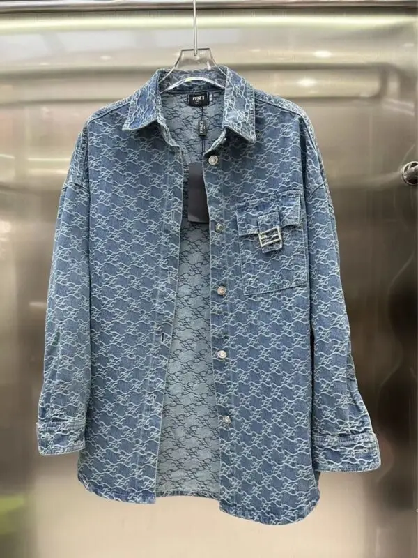 FENDI Denim Blue Jacket For Men