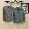 GUCCI Epaulette Dot Dress Shirt