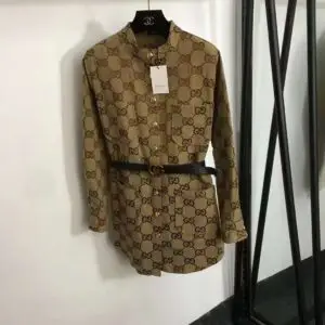 GUCCI Women's Brown Jacket with Belt