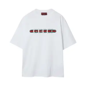 GUCCI COTTON JERSEY T-SHIRT WITH GUCCI PRINT