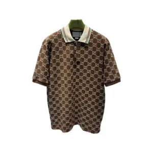 GUCCI Full Print Design Short Sleeve Polo Shirt