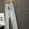 LOUIS VUITTON Women's Embroidered Denim Jeans