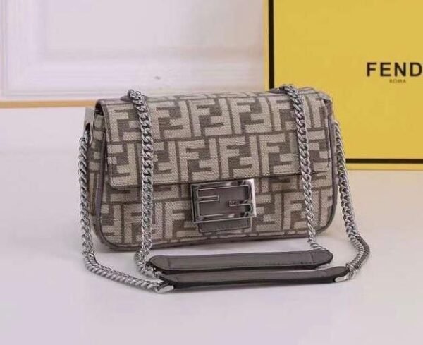 Fendi Baguette Chain Midi Shoulder Bag