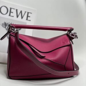 Calfskin Small Puzzle Bag Raspberry - Dubai Fashion LUX