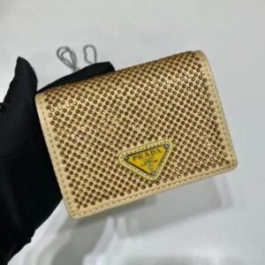 Cardholder with shoulder strap and crystals - Dubai Fashion LUX