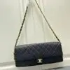 CHANEL Black Lambskin Vintage Shoulder Bag