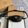 Chevron Velvet and Leather Marmont Belt Bag - Dubai Fashion LUX