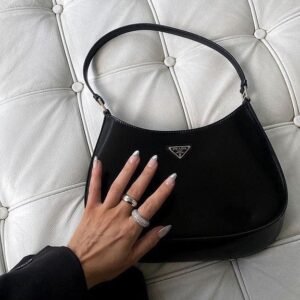 Cleo brushed leather shoulder bag - Dubai Fashion LUX