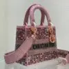 Color Diamond Rose Gold Embroidery Diana 3 colors size: 24cm* 20cm*11 cm - Dubai Fashion LUX