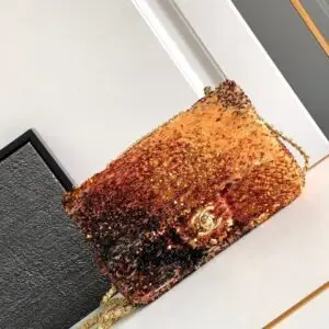 Design 23A Sunset Shaded Sequin Mini Flap Bag - Dubai Fashion LUX