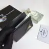 Design Black Saffiano Triangle Card Holder - Dubai Fashion LUX