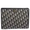 Design Blue/Beige Oblique Canvas 30 Montaigne Pouch - Dubai Fashion LUX