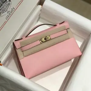 Design Clutch Kelly Pochette Black PHW - Dubai Fashion LUX