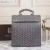 Design Grey Chevron Print Coated Canvas Saint-Leger Backpack Bag - Dubai Fashion LUX