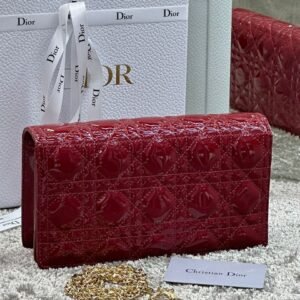 DIOR LADY POUCH Patent Leather Bag