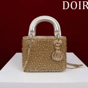 Design Lady Micro Gold Satin With Beads - Dubai Fashion LUX