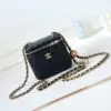 Design Lambskin Quilted Mini Pearl Crush Vanity Case With Chain - Dubai Fashion LUX