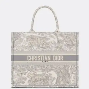 Design LARGE BOOK TOTE Ecru and Gray - Dubai Fashion LUX