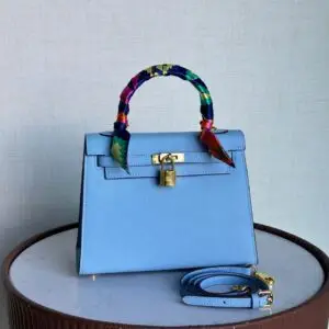 Design Madame Calfskin Shiny Niloticus Crocodile Kelly Sellier Touch 25 Vert - Dubai Fashion LUX