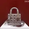 Design Metallic Grained Calfskin Cannage Supple Lady Pale - Dubai Fashion LUX