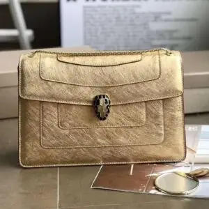 Design Metallic Serpenti Forever Shoulder Bag Silver - Dubai Fashion LUX