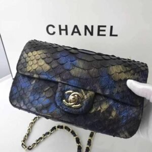 Design mintfarbene klassische Tasche mit Klappe in Gold ombre - Dubai Fashion LUX