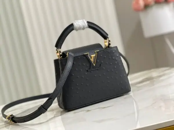 Design Ostrich Leather Capucines BB Bag - Dubai Fashion LUX