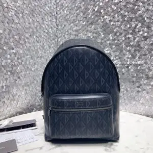 Design RIDER BACKPACK Black CD Diamond Canvas and Smooth Calfskin - Dubai Fashion LUX