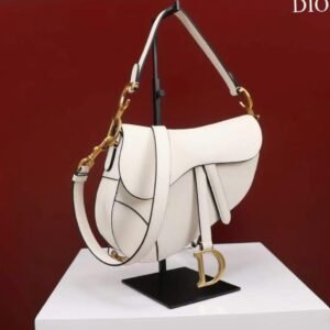 Design SADDLE BAG WITH STRAP Black Goatskin - Dubai Fashion LUX