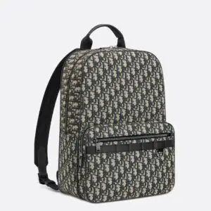 Design SAFARI BACKPACK Beige and Black Oblique Jacquard - Dubai Fashion LUX