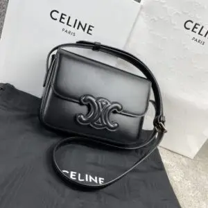 Design Shiny Calfskin Nano Triomphe Tan - Dubai Fashion LUX
