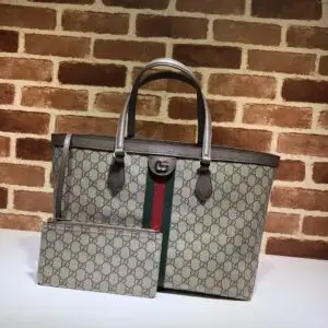 Design Supreme Monogram Medium Ophidia Shopping Tote Brown - Dubai Fashion LUX