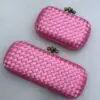 Design Wo Knot Satin Clutch - Rose - Dubai Fashion LUX