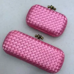 Design Wo Knot Satin Clutch - Rose - Dubai Fashion LUX
