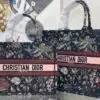 DIOR Christian Dior Book Black Tote Bag