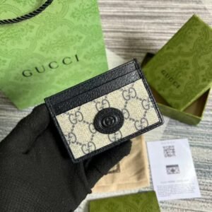 GG embossed card wallet - Dubai Fashion LUX