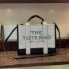 Grained Calfskin Colorblock Mini The Tote Bag Ivory Multi - Dubai Fashion LUX