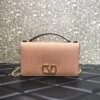 grainy calfskin wallet with chain - Dubai Fashion LUX